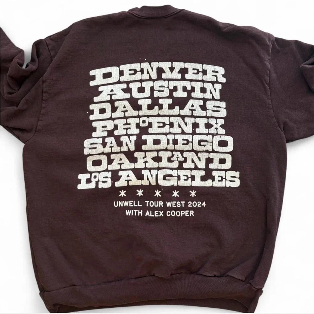 UNWELL West Tour 2024 Medium Brown Sweatshirt - Picture 4 of 4